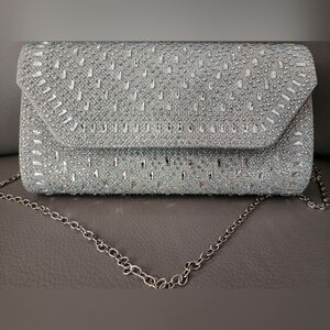 Elegant Silver Clutch Bag